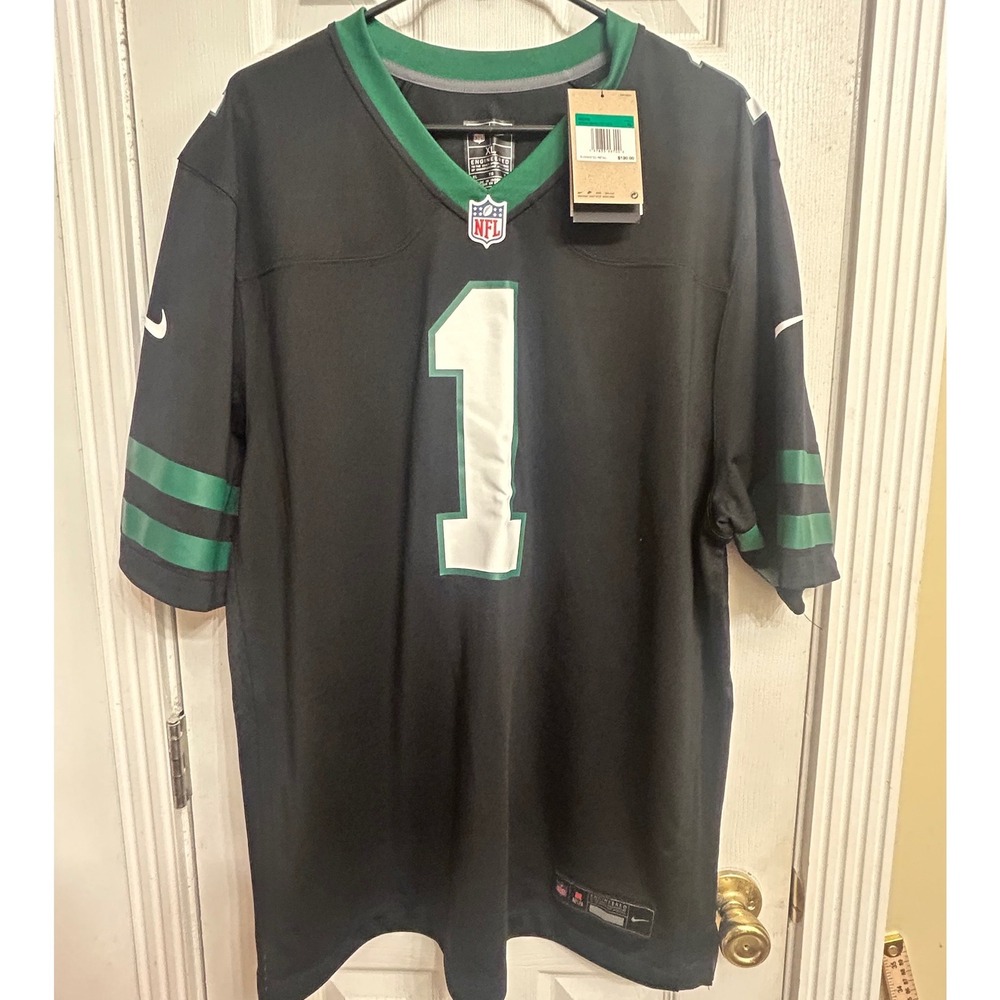 Nike Mens New York Jets Sauce Gardner 1 Black Alternate Jersey XL 67NM-09WK-72F